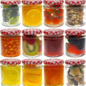 Bocaux confiture verre large goulot rouge Weingand lot 12-0