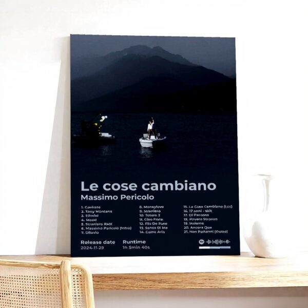 Massimo Pericolo Affiche dart Hip Hop Album Le Cose