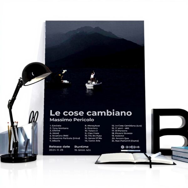 Massimo Pericolo Affiche dart Hip Hop Album Le Cose