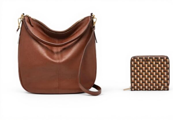 Sac bandoulière cuir FOSSIL Femme Jolie coffret portefeuille