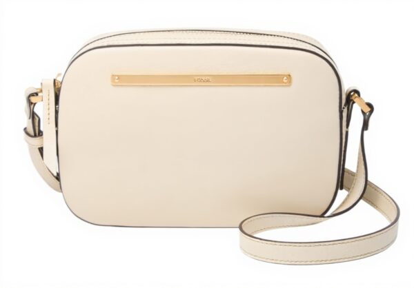 Sac bandoulière femme Fossil Liza cuir écoresponsable blanc