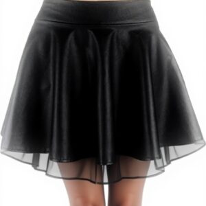 Jupe cuir femme Sierra privé taille haute élastique mini